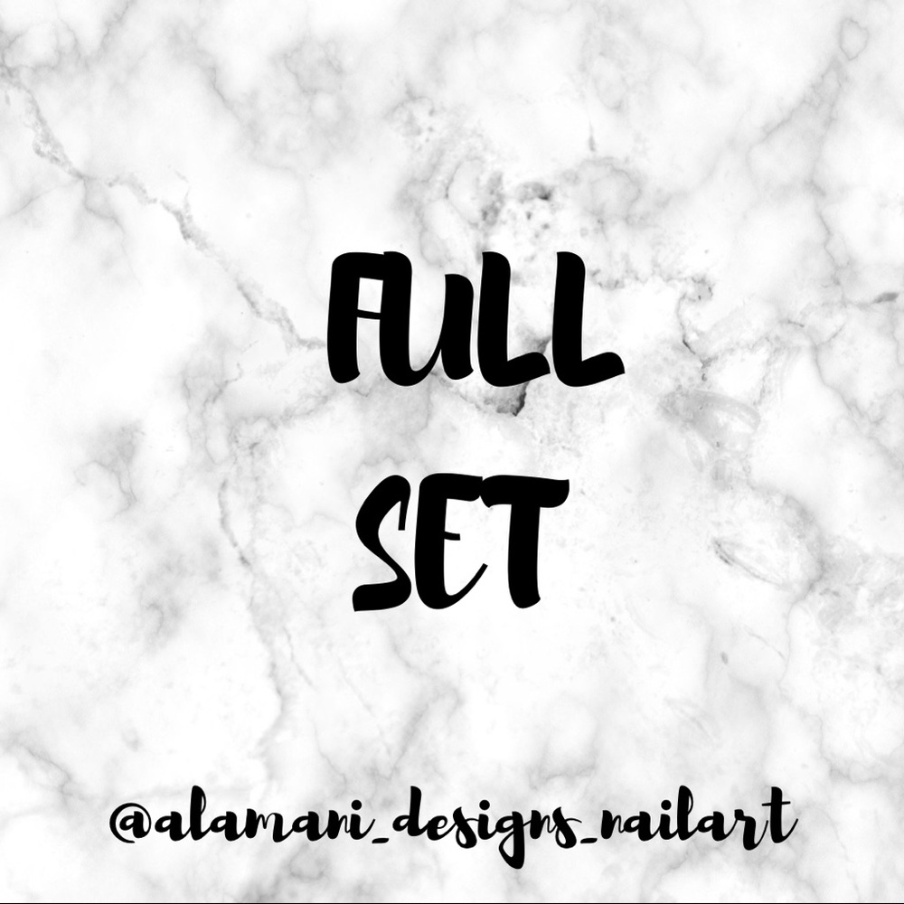 Custom gel press-on nails full set